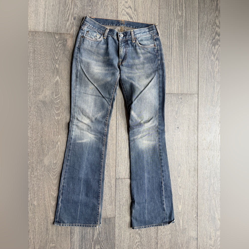 Classic Women's Faded Blue Bootcut Jeans